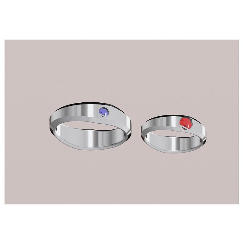 ストーン付きシンプルリング